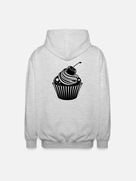 Cupcake - Unisex Kapuzenjacke - Hellgrau meliert