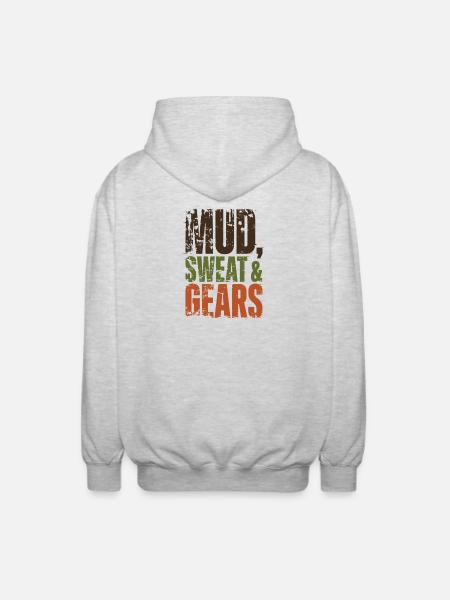 Mud Sweat Gears Gravel - Unisex Kapuzenjacke - Hellgrau meliert
