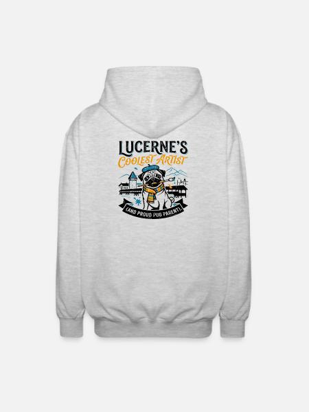 Coolest Artist Mountain Scenery - Unisex Hooded Jacket - light heather grey