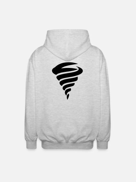 Tornado - Unisex Kapuzenjacke - Hellgrau meliert