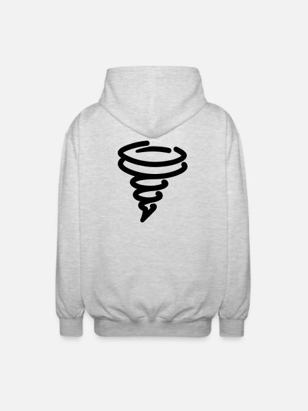tornado - Unisex Hooded Jacket - light heather grey