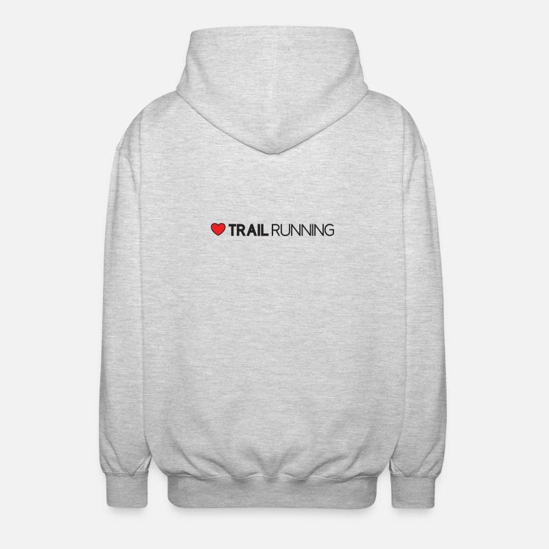 J’adore le trail running - Veste à capuche unisexe - gris clair chiné