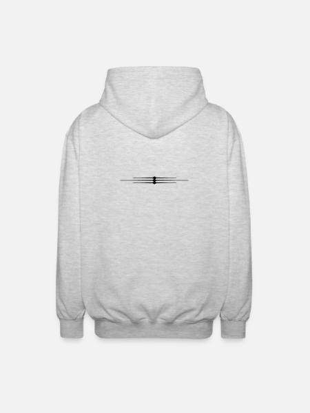 Line Symbol Ornament - Unisex Hooded Jacket - light heather grey