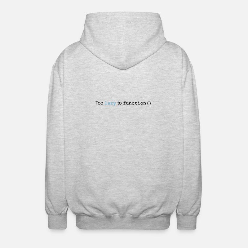 Too lazy to function - Unisex Hooded Jacket - light heather grey