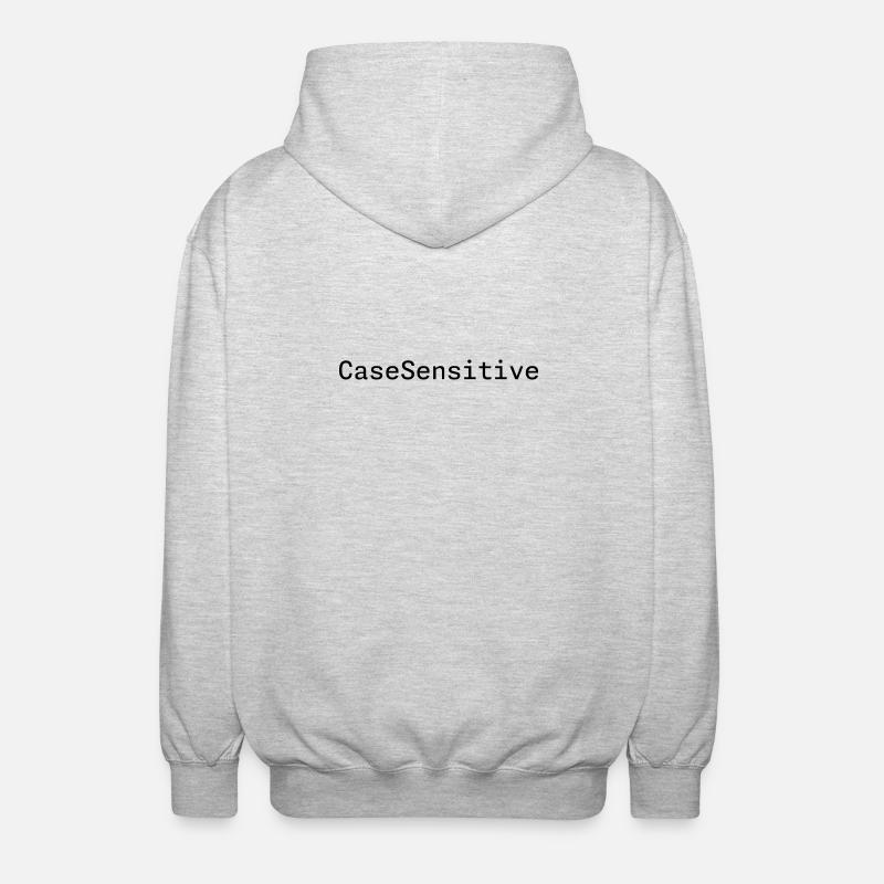 CaseSensitive Developer Humor - Unisex Hooded Jacket - light heather grey