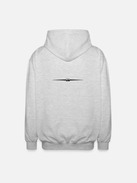 Ski Goggles Line Ski Mountains - Unisex Hooded Jacket - light heather grey