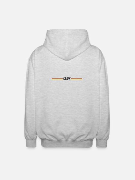 Crew Germany Flag - Unisex Hooded Jacket - light heather grey