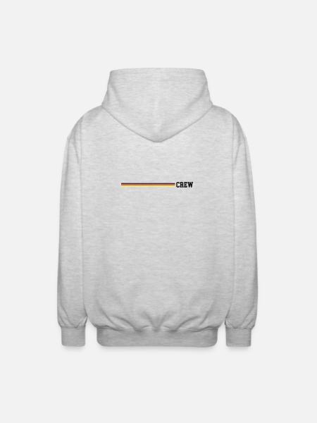 Crew Germany Flag - Unisex Hooded Jacket - light heather grey