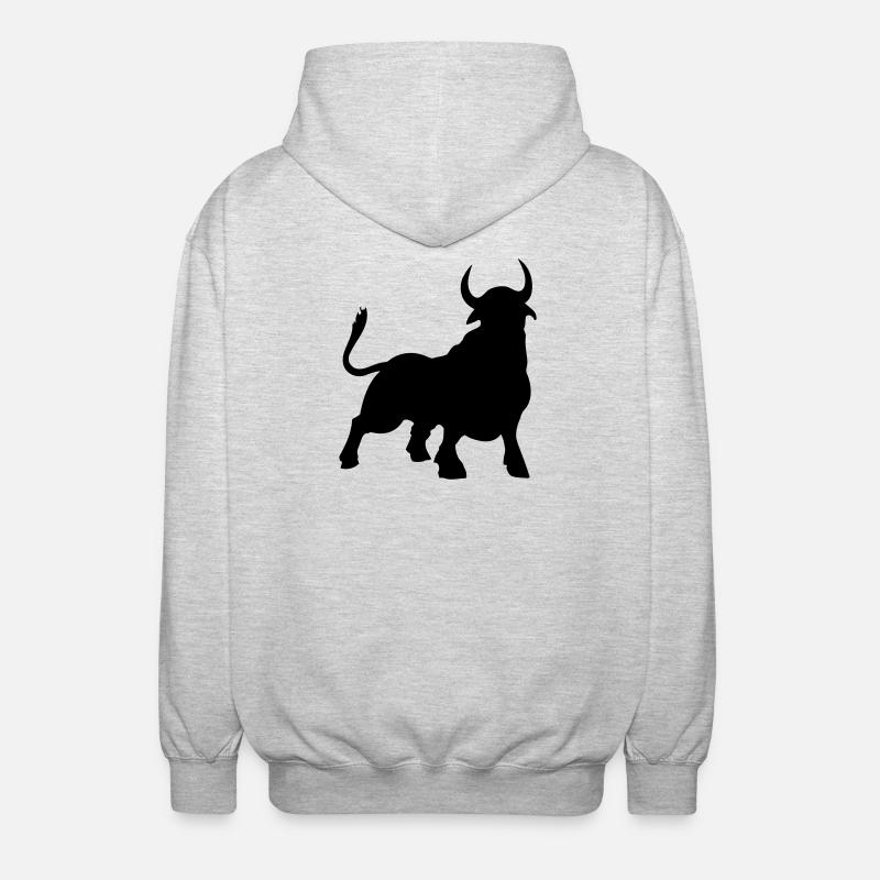 bull - Unisex Hooded Jacket - light heather grey