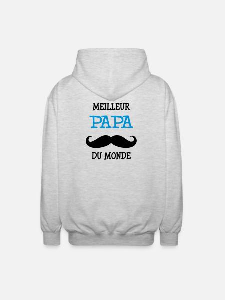 Best Dad World - Unisex Hooded Jacket - light heather grey