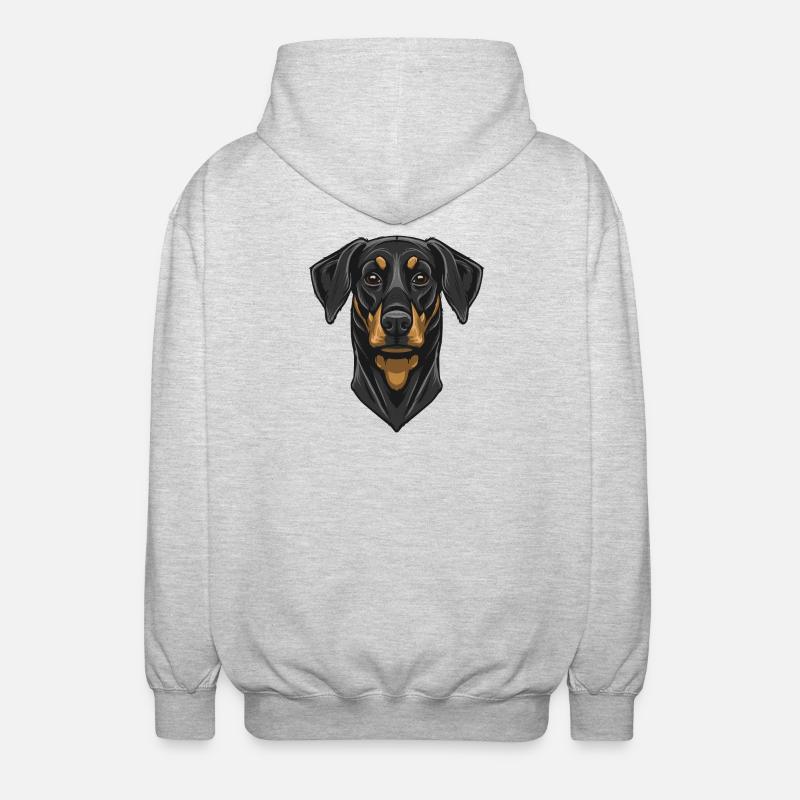 Dobermann - Veste à capuche unisexe - gris clair chiné