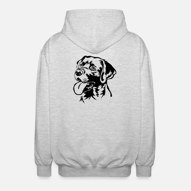 Labrador Retriever Kopf - Unisex Kapuzenjacke - Hellgrau meliert