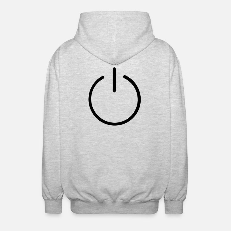 An Us Off Button - Unisex Hooded Jacket - light heather grey