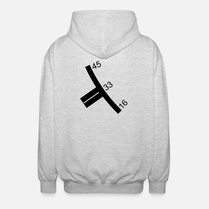 Turntable controller 45 33 16 - Unisex Hooded Jacket - light heather grey