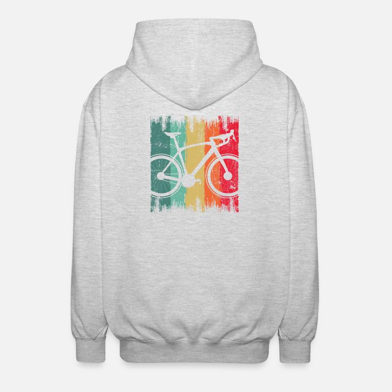 Silhouette de vélo graffiti arc-en-ciel - Veste à capuche unisexe - gris clair chiné
