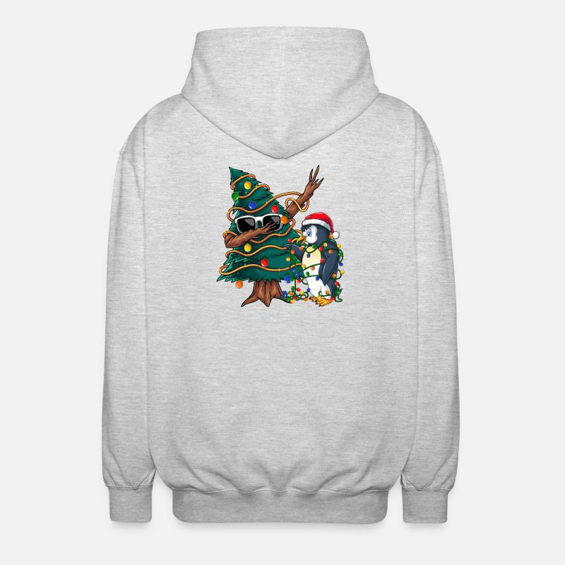 Dapping Tannenbaum -Dapping Weihnachtspullover - Unisex Kapuzenjacke - Hellgrau meliert