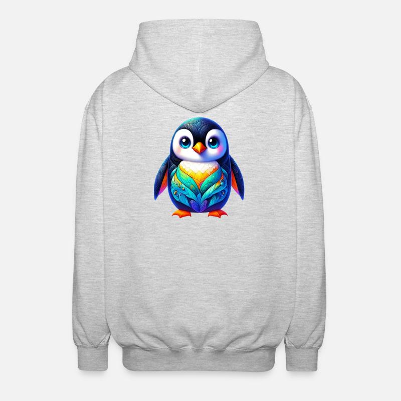 Penguin - Unisex Hooded Jacket - light heather grey