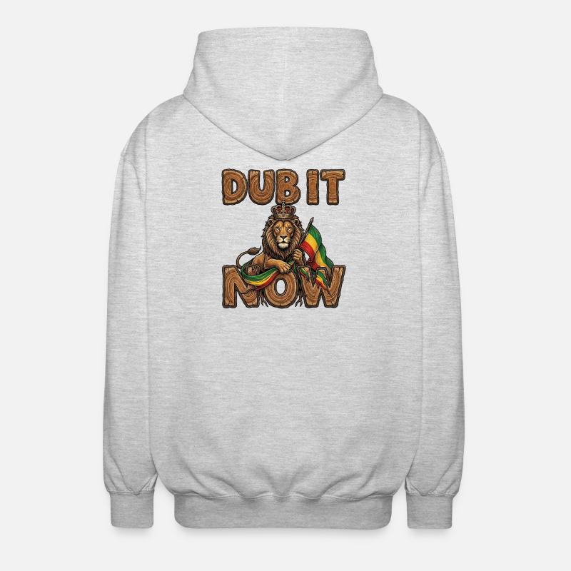 Dub It Now Holz Reggae - Unisex Kapuzenjacke - Hellgrau meliert