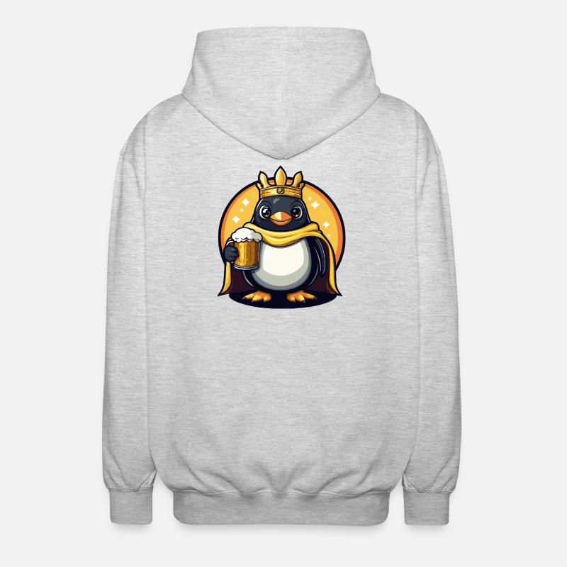 Pingouin Bière Drôle - Veste à capuche unisexe - gris clair chiné