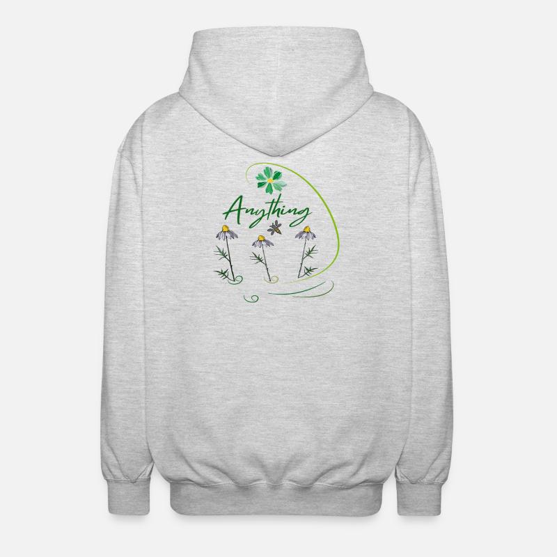 Anything  - Unisex Kapuzenjacke - Hellgrau meliert