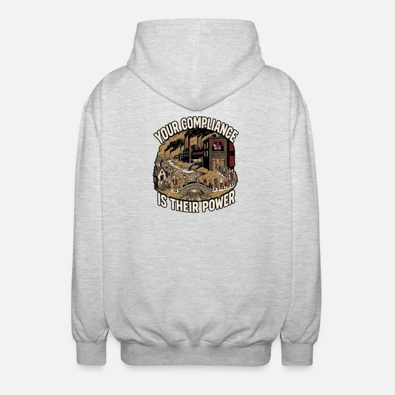 The working class - Unisex Hooded Jacket - light heather grey