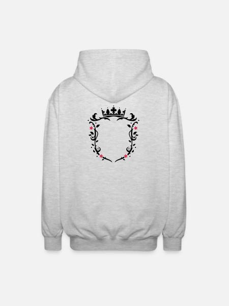 Snowboarder Silhouette - Unisex Kapuzenjacke - Hellgrau meliert