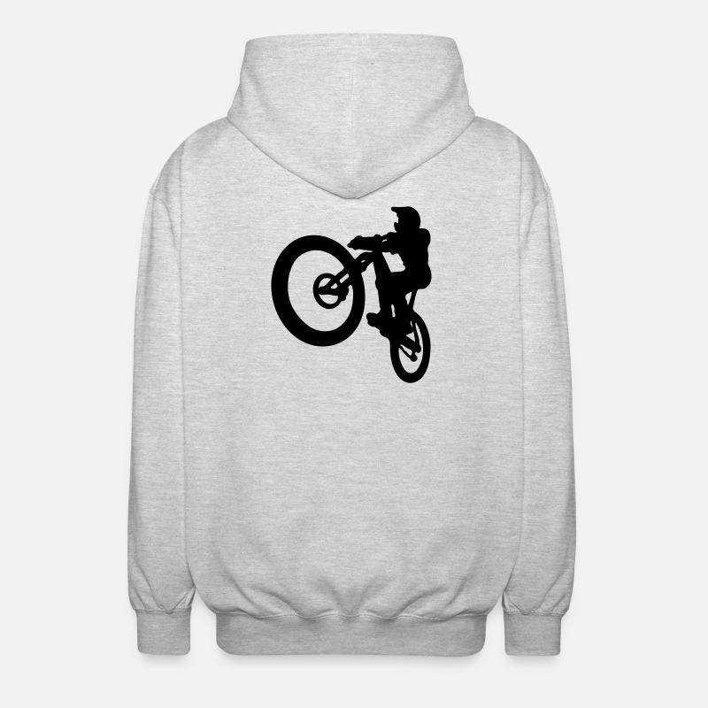 MTB jump - Unisex Hooded Jacket - light heather grey