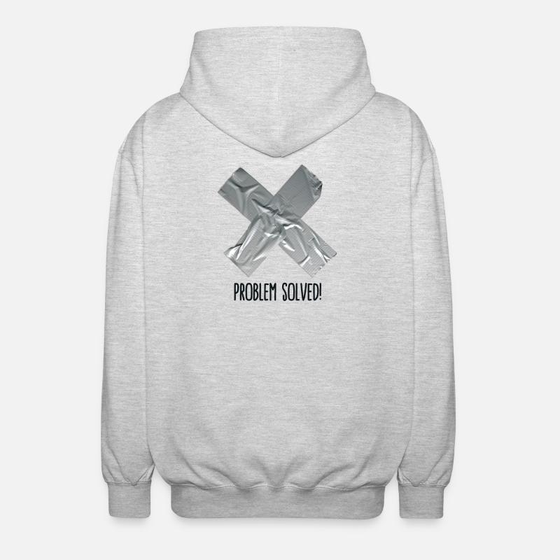 Problem Solved Duct tape - Veste à capuche unisexe - gris clair chiné
