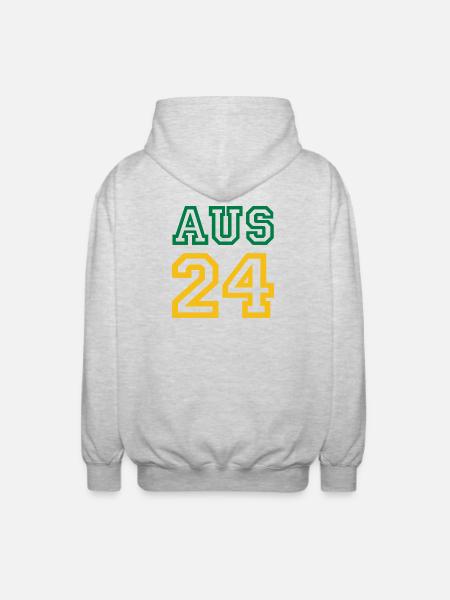 Australia Australien - Unisex Hooded Jacket - light heather grey