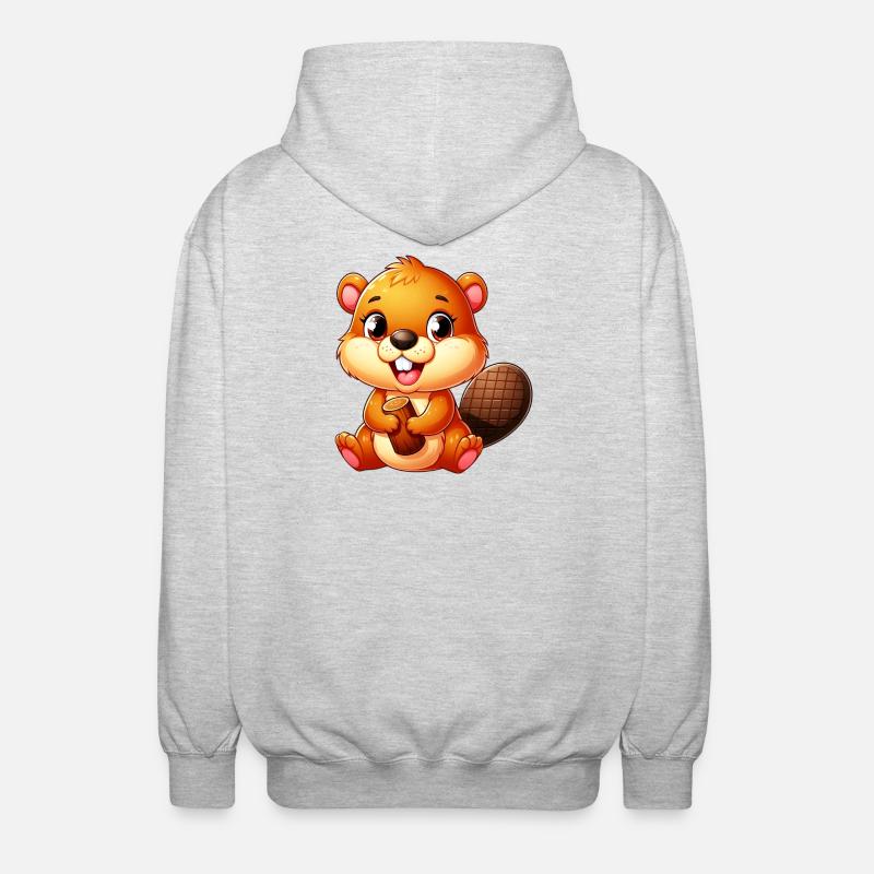Bieber - Unisex Kapuzenjacke - Hellgrau meliert