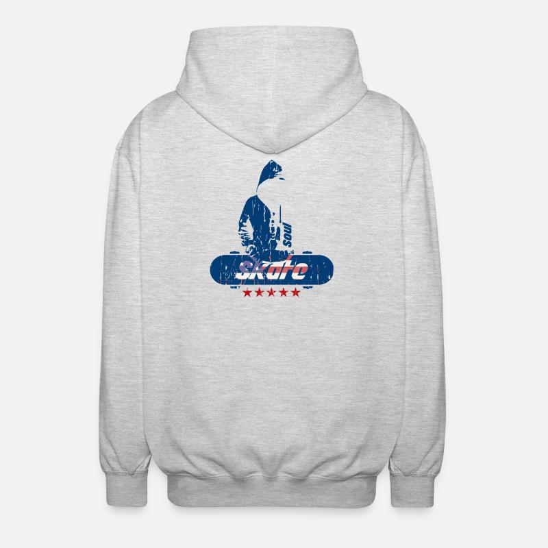 Skate Seele - Unisex Kapuzenjacke - Hellgrau meliert