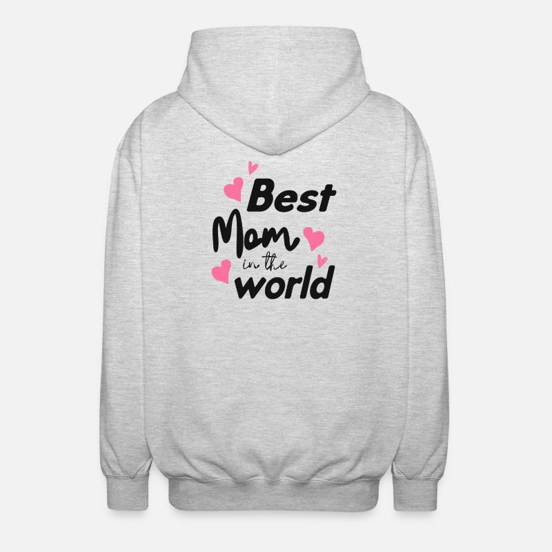 Best Mom - Unisex Kapuzenjacke - Hellgrau meliert