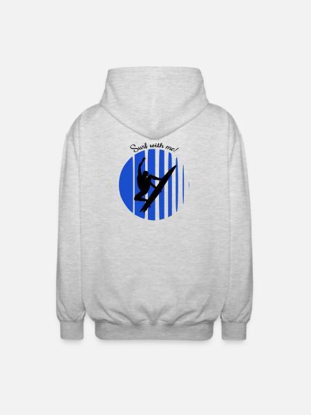 surfer - Unisex Hooded Jacket - light heather grey