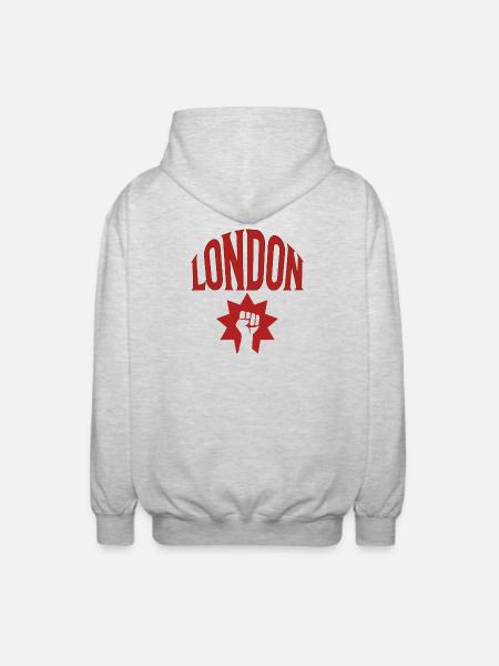 London - Unisex Kapuzenjacke - Hellgrau meliert