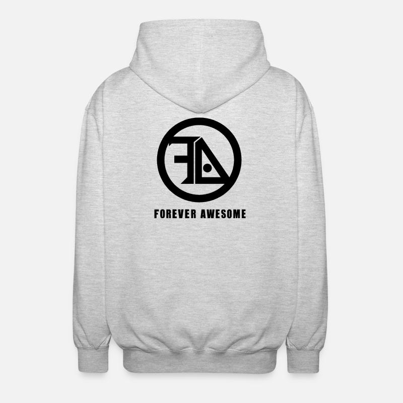 Forever Awesome Black - Unisex Kapuzenjacke - Hellgrau meliert