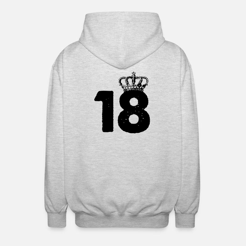 18 Crowns - Unisex Hooded Jacket - light heather grey