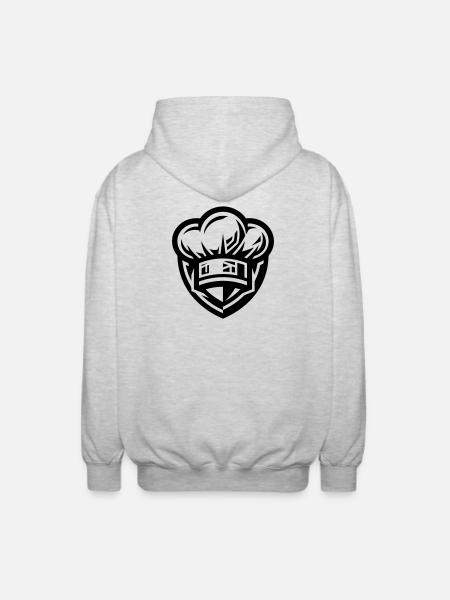 Chef's Hat Icon Cooking - Unisex Hooded Jacket - light heather grey