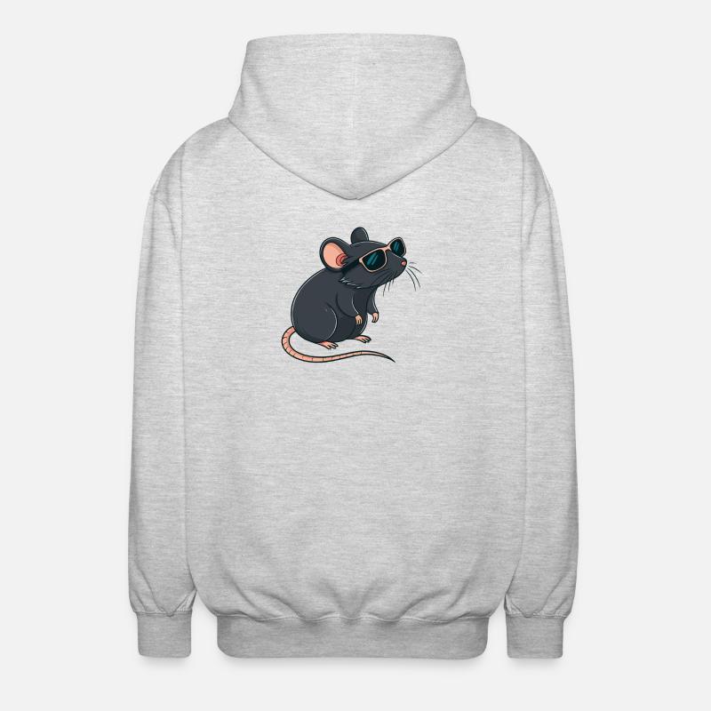 Rat Chic Sonnenbrille - Unisex Kapuzenjacke - Hellgrau meliert