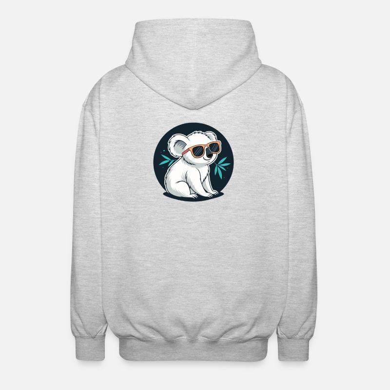 Koala chic lunettes soleil - Veste à capuche unisexe - gris clair chiné