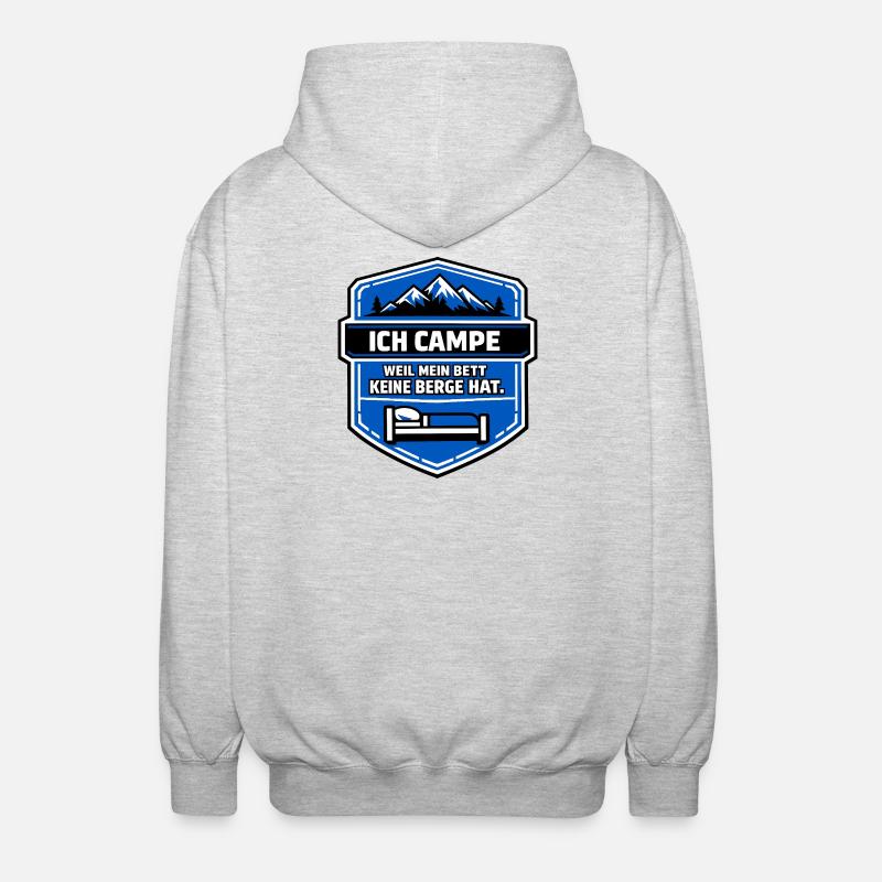 Motorhome Camping - Unisex Hooded Jacket - light heather grey