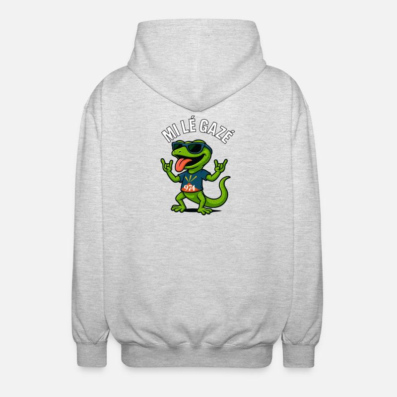 Fuel Gassed 974 - Unisex Hooded Jacket - light heather grey