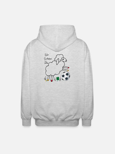 Wir Schafen das - Unisex Kapuzenjacke - Hellgrau meliert