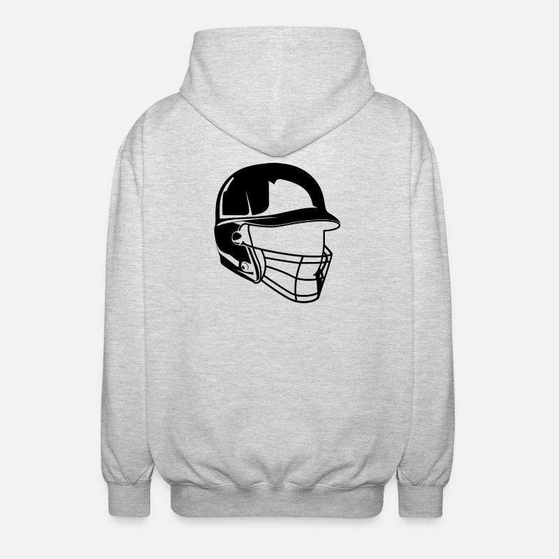 Baseball Helmet - Unisex Hooded Jacket - light heather grey