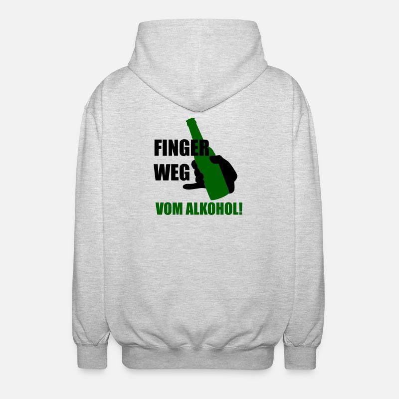 Éloignez-vous de l'alcool - Veste à capuche unisexe - gris clair chiné