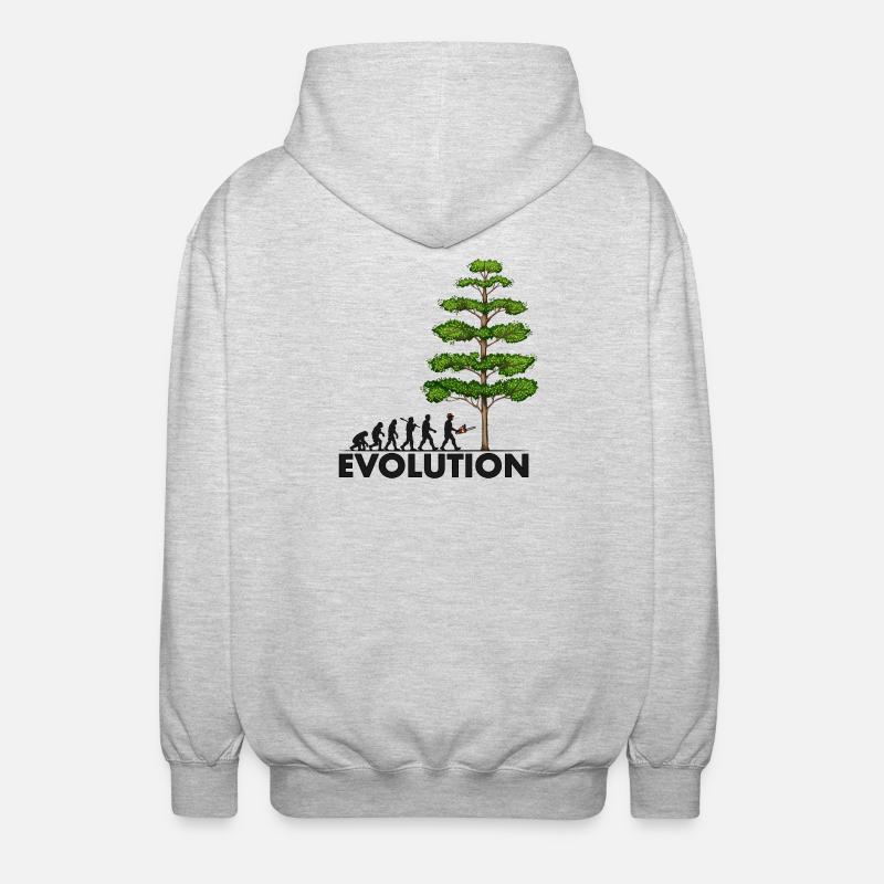 Tronçonneuse Evolution Grey Big Tree - Veste à capuche unisexe - gris clair chiné