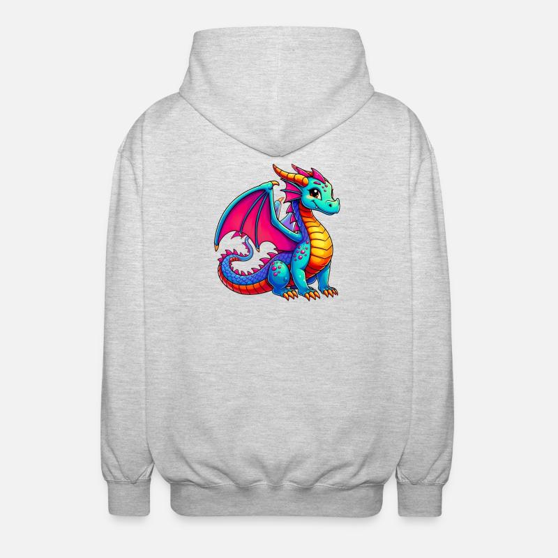 Dragon - Unisex Hooded Jacket - light heather grey
