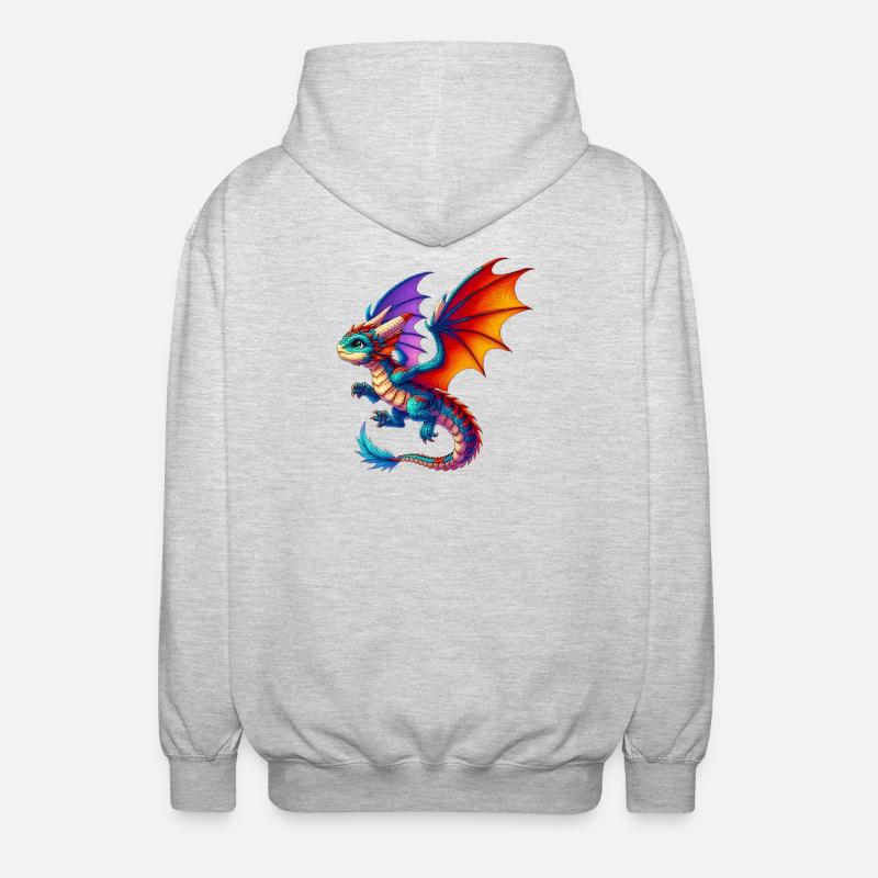 Dragon - Unisex Hooded Jacket - light heather grey
