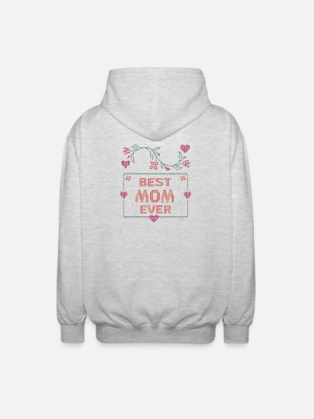 Meilleure maman - Veste à capuche unisexe - gris clair chiné