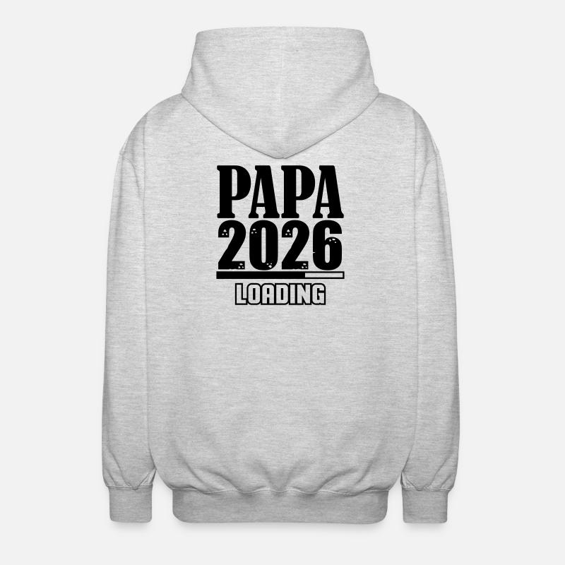 Papa 2026 Loading - Unisex Hooded Jacket - light heather grey