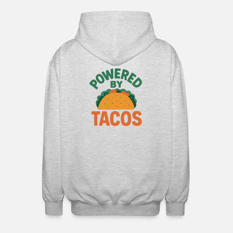 Propulsé par Tacos - Veste à capuche unisexe - gris clair chiné